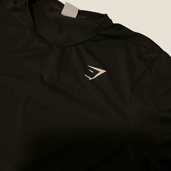 Gymshark Basic Logo Long sleeve Athletic Tee Black Size XL - Picture 2 of 4